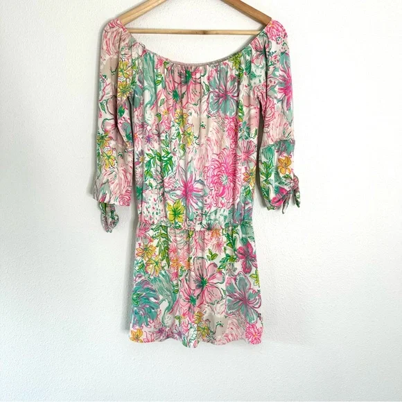Lilly Pulitzer LANA SKORT OFF SHOULDER ROMPER; Size XS - Picture 2 of 8